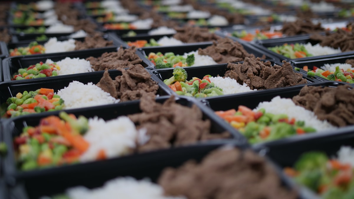Family meal preparation scene